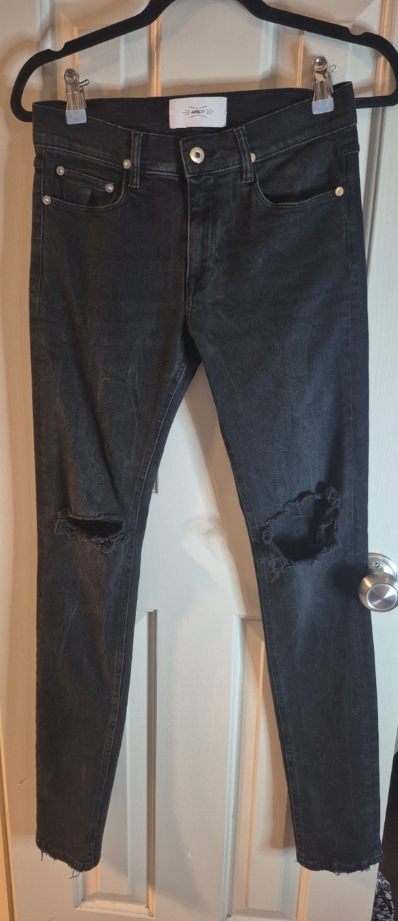 April 77 joey jeans Moon Hit black size 26 Men’s black skinny jeans W26L34 Ram H